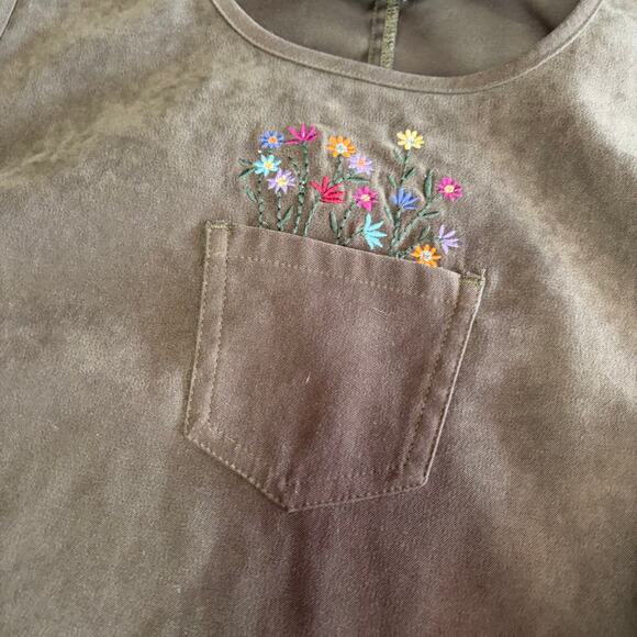 Vintage Floral Embroidered Carolina Colours Maxi Dress - Picture 2 of 7